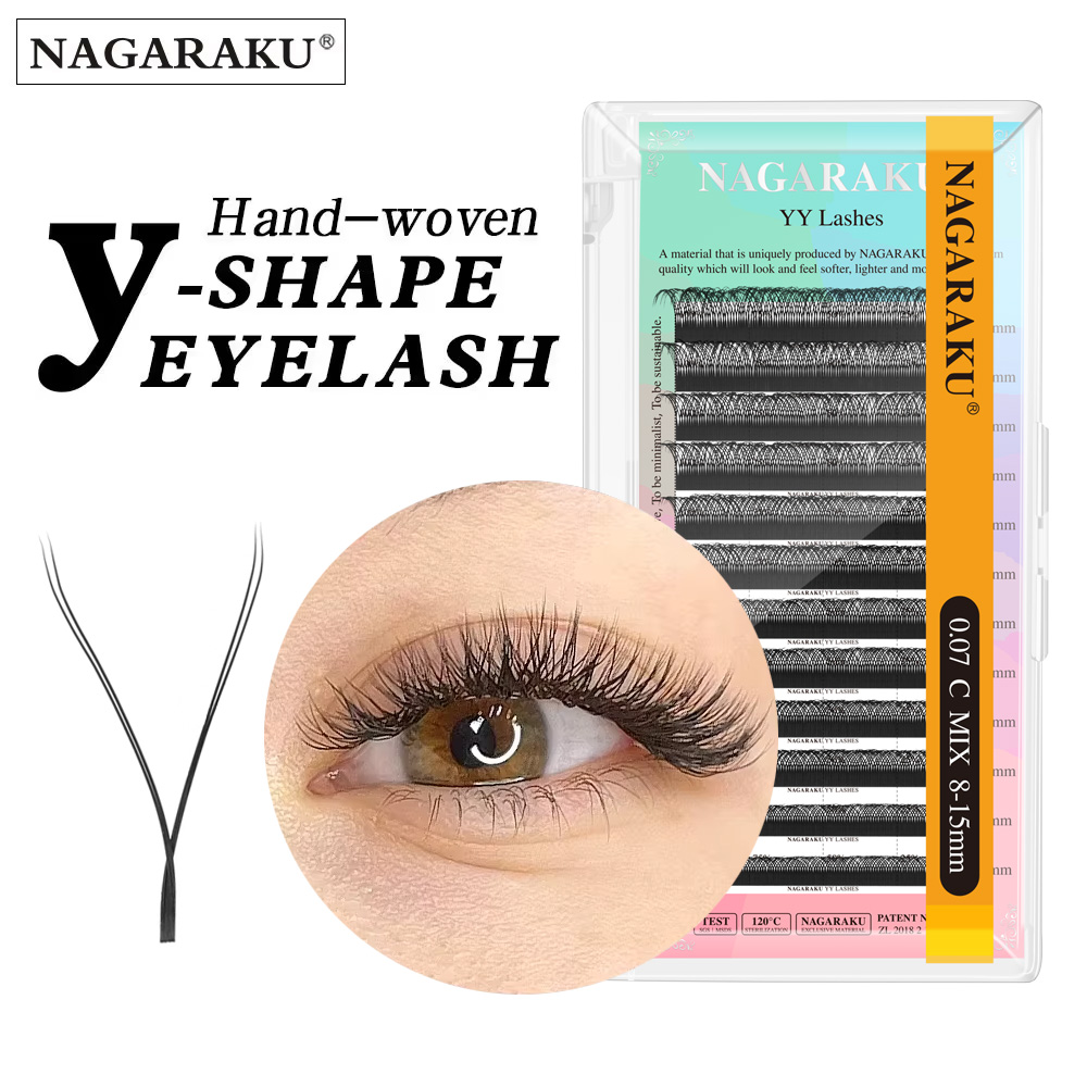 Eyelash Extension Logo - NAGARAKU YY Shape Hand Woven Premium