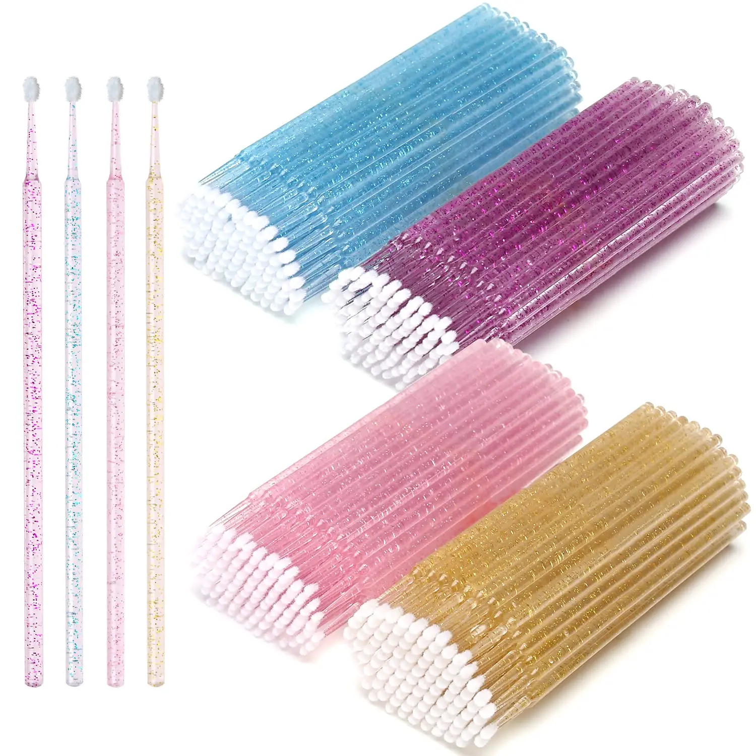 Eyelash Extension Remover - 100PCS/Lot Disposable Eyelash Brushes Swab Microbrushes