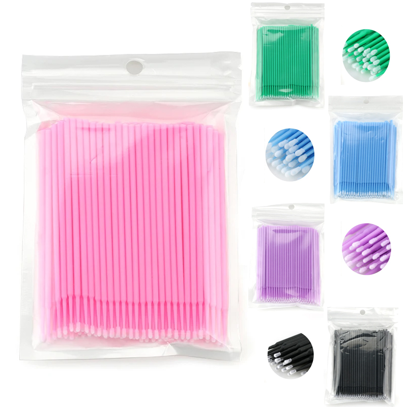 Eyelash Extension Remover - 50/100PCS Disposable Micro Brushes Eyelashes Extension