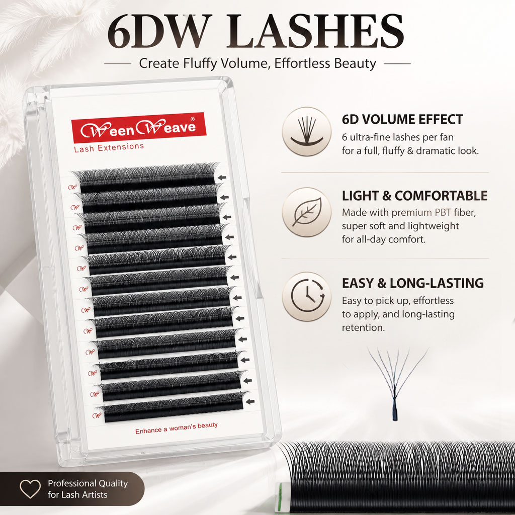 Eyelash Extension Logo - WeenWeave 6D W Style Eyelash Extensions