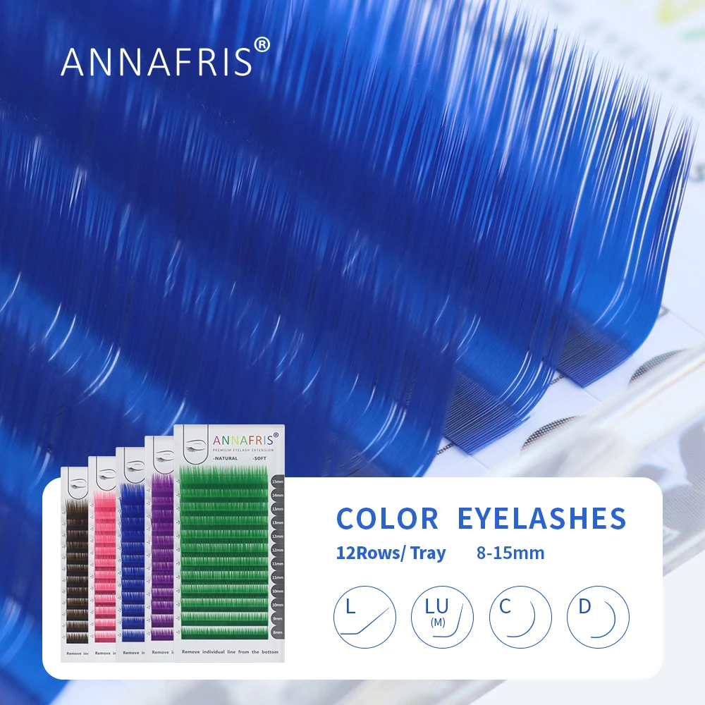 Eyelash Extension Review - ANNAFRIS Individual Colored Eyelash Extension C