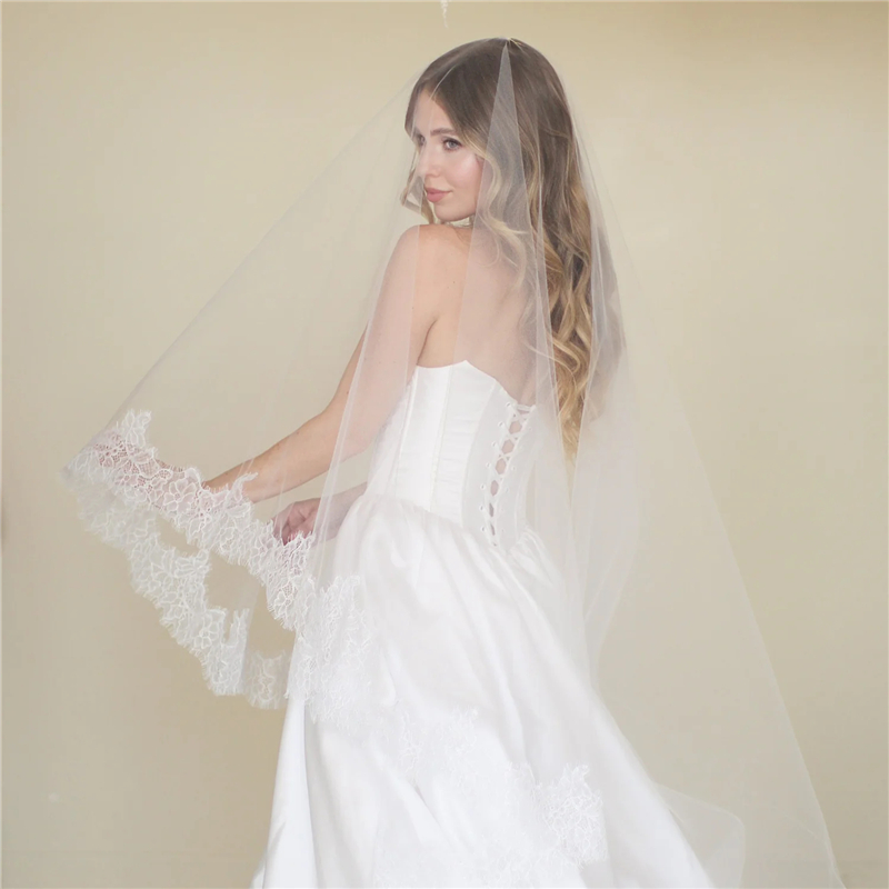 Eyelash Extension Logo - 2T Two Layers Bridal Wedding Veils
