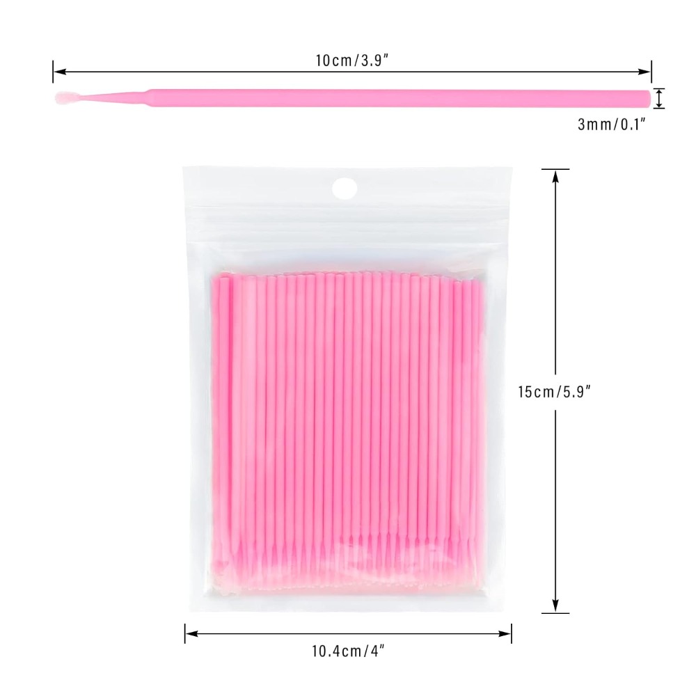 Eyelash Extension Remover - 500PCS Disposable Micro Cotton Swabs Bendable