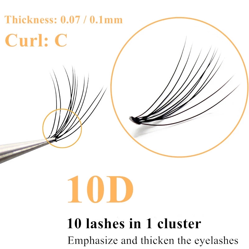 10D Faux Mink Eyelash Clusters - Eyelash Extension Review 评论和价格