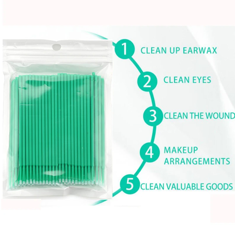 50/100PCS Disposable Micro Bru - Eyelash Extension Remover 评论和价格