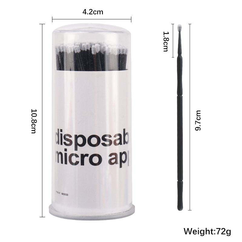 100pcs Disposable Eyelash Brus - Micro Brush Applicator 评论和价格