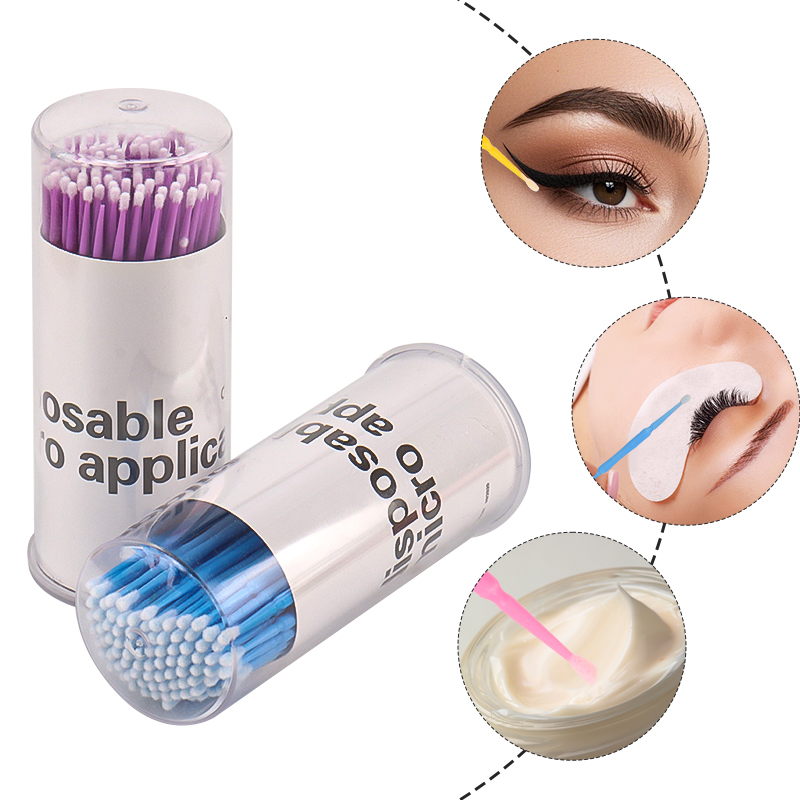 100pcs Disposable Eyelash Brus - Micro Brush Applicator 评论和价格