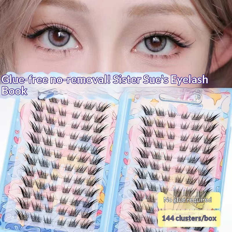 120 Clusters No Need Glue Fals - Eyelash Extension Glue For Sensitive Eyes 评论和价格
