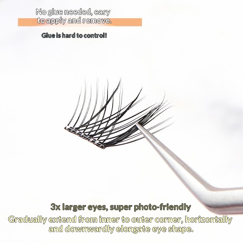 120 Clusters No Need Glue Fals - Eyelash Extension Glue For Sensitive Eyes 评论和价格