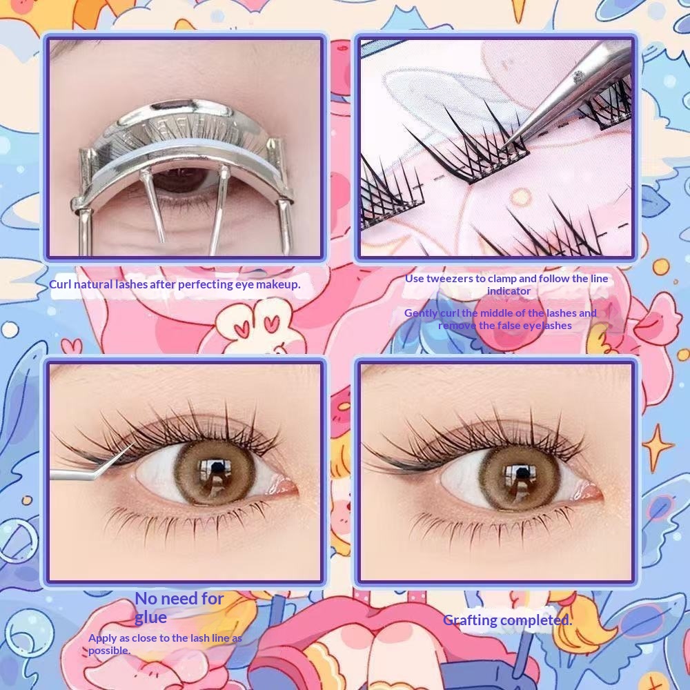 120 Clusters No Need Glue Fals - Eyelash Extension Glue For Sensitive Eyes 评论和价格