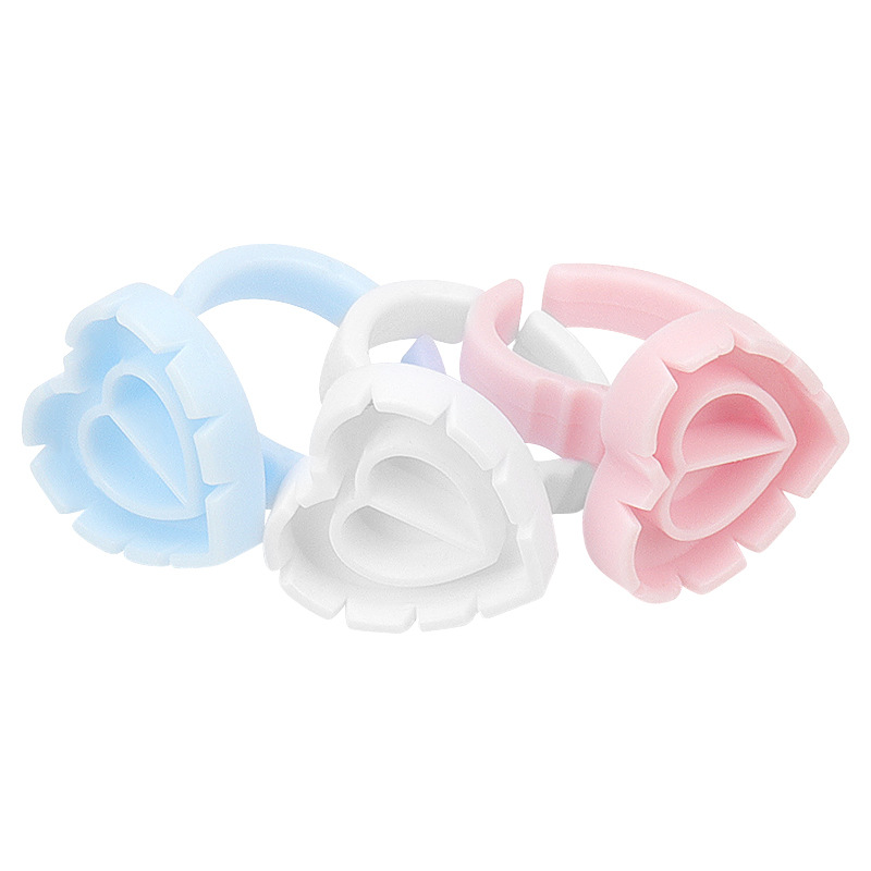 100Pcs Disposable Glue Ring Ho - Eyelash Extension Double Lash 评论和价格