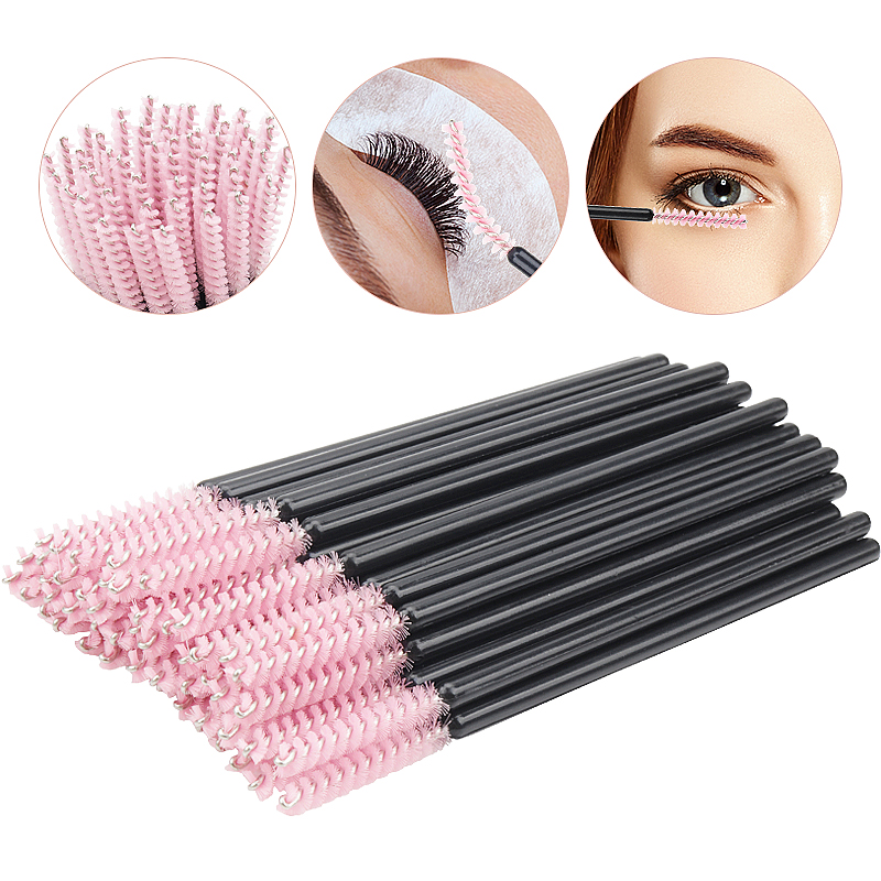 50pcs Disposable Eyelash Brush - Micro Brush Applicator 评论和价格