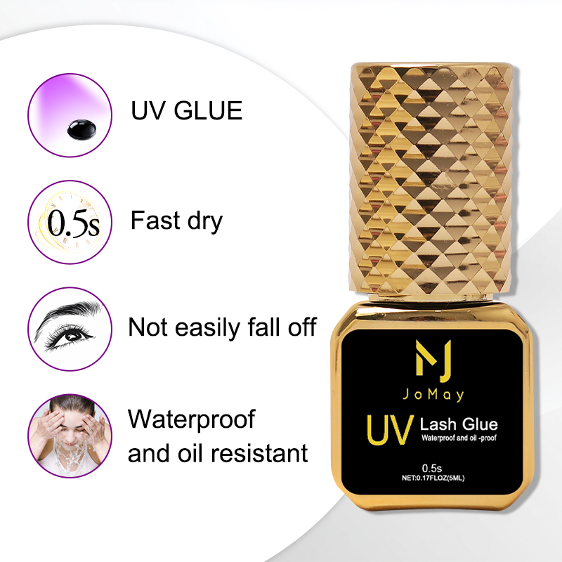 JOMAY Black UV Lash Glue 0.5S  - Eyelash Extension Glue For Sensitive Eyes 评论和价格