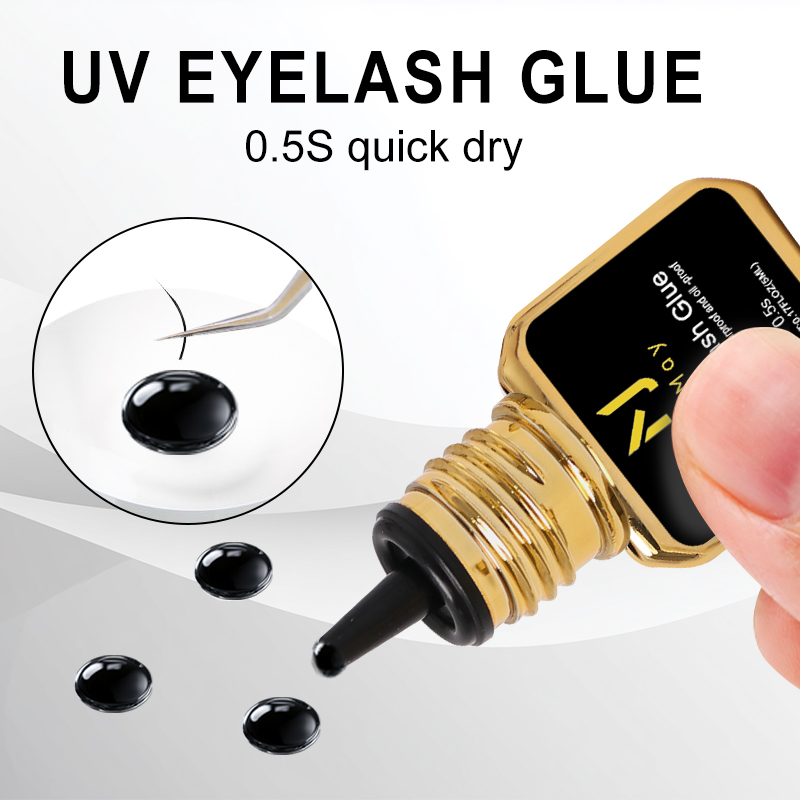 JOMAY Black UV Lash Glue 0.5S  - Eyelash Extension Glue For Sensitive Eyes 评论和价格