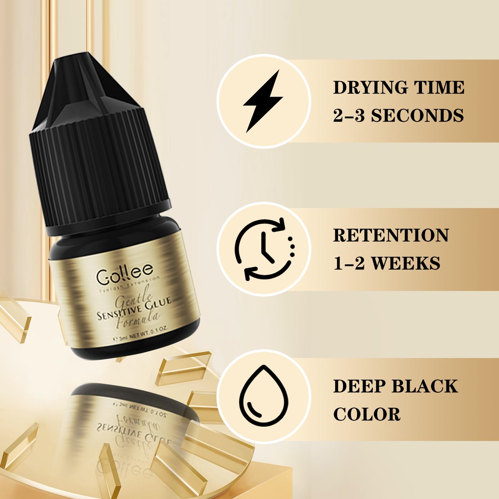 Gollee Eyelash Adhesive Cluste - Eyelash Extension Glue For Sensitive Eyes 评论和价格