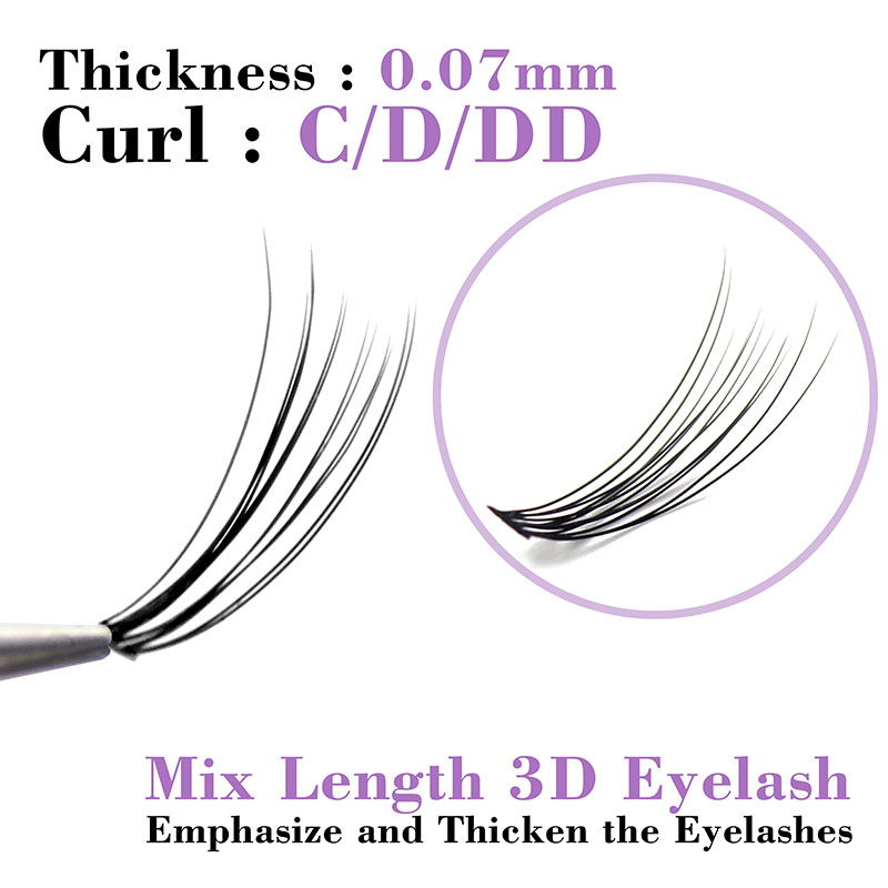 Kimcci C/D/DD Curl Mix Length  - Eyelash Extension Review 评论和价格