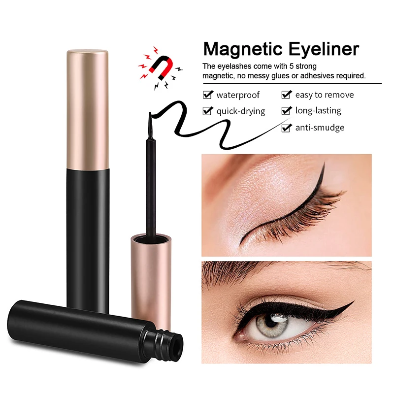 1/2Pcs Black Magnetic Eyeliner - Eyelash Extension Glue For Sensitive Eyes 评论和价格